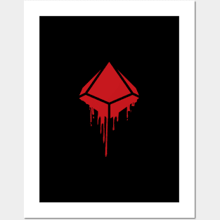 Red D10 Dice of the Vampire Posters and Art